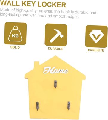 입구 자연 나무 색의 목재 톱니가 있는 진흙실 메일 홀더와 키 래크