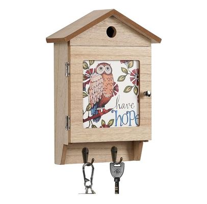 8 갈고리 벽 장착용 목재 키 홀더 가정용 키 래크 조직 및 공간 절약