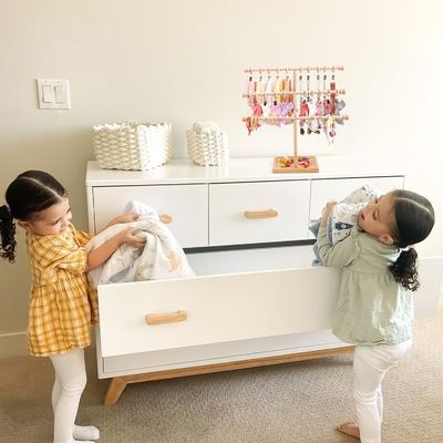 나무 벽 셰프 장식 3층 아기 머리띠 홀더 헤어밴드 디스플레이 스탠드