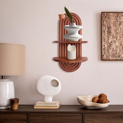 벽 보관 및 나무 벽 선반에 떠있는 선반을위한 무지개 아크 선반