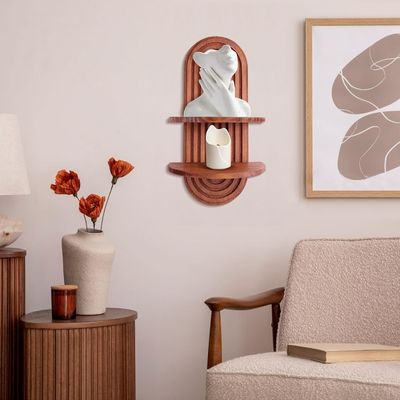 벽 보관 및 나무 벽 선반에 떠있는 선반을위한 무지개 아크 선반