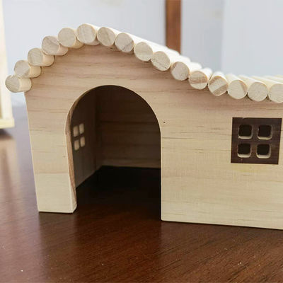 선물 공예 동물 침대 산업용 목재 헤지호그 등산용 집 귀여운 자연 나무