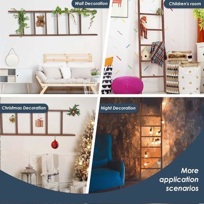 가정용 전자제품 목재 사다리 선반 화장실 보관용 장식 담요 사다리