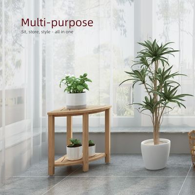 NO 접힌 대나무 욕실 셰프와 함께 샤워 스톨 궁극적인 욕실 필수