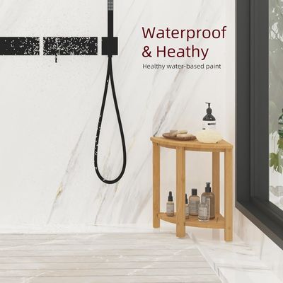 NO 접힌 대나무 욕실 셰프와 함께 샤워 스톨 궁극적인 욕실 필수