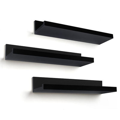 현대적인 벽 장식용 부동 선반 MDF 사용자 정의 색상 벽에 장착된 디스플레이 랙