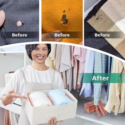 드로저 와 옷장 에 향기 있는 신장 블록 을 사용 하여 정리 하십시오. 일반 크기 또는 사용자 지정