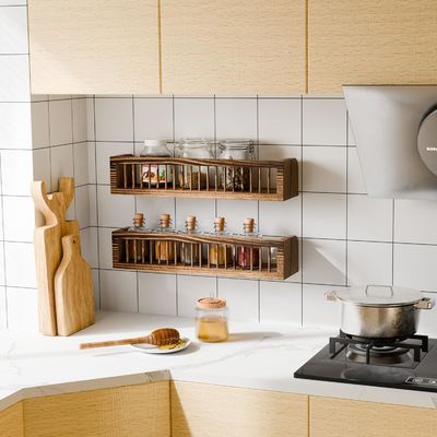 침실 에스테틱 그림 리지 선반을 위한 맞춤형 목재 부동 선반 2개 세트