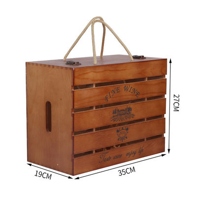 2-6 병 고형 나무 와인 상자 선물 주문 즉시 받아 들인다