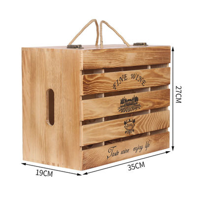 2-6 병 고형 나무 와인 상자 선물 주문 즉시 받아 들인다