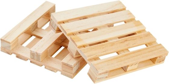 나무 평면 색상 3.9 X 3.9 사용자 지정 로고 크기 사각형 미니 팔레트 자연 컵 매트