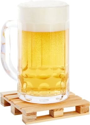 나무 평면 색상 3.9 X 3.9 사용자 지정 로고 크기 사각형 미니 팔레트 자연 컵 매트