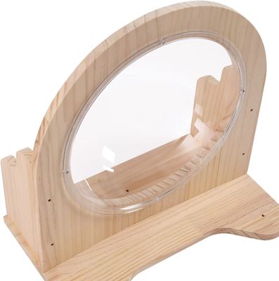 벽에 장착 된 목재 고양이 우주 캡슐 하우스 실내 고양이용 투명한 가구 세트