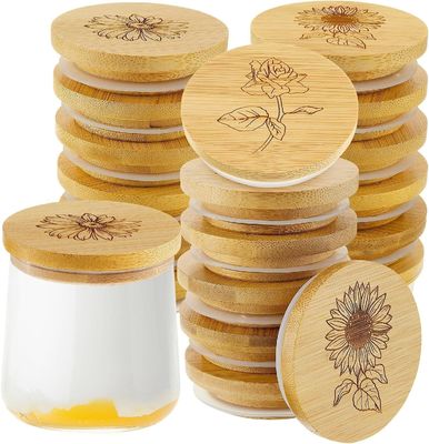 실리콘 밀폐 고리 가 있는 나무 평면 색의 대나무 잔 뚜??