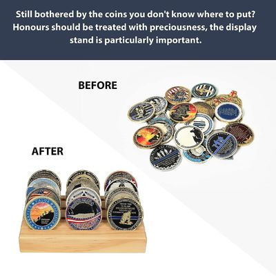 4x6x1인치 군사 도전 동전 보유기 디스플레이 스탠드 랙 사용자 정의 크기의 동전