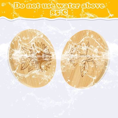 실리콘 밀폐 고리 가 있는 나무 평면 색의 대나무 잔 뚜??