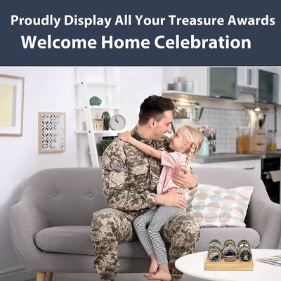 4x6x1인치 군사 도전 동전 보유기 디스플레이 스탠드 랙 사용자 정의 크기의 동전