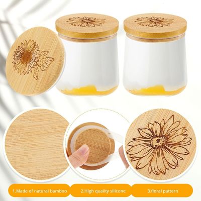 실리콘 밀폐 고리 가 있는 나무 평면 색의 대나무 잔 뚜??