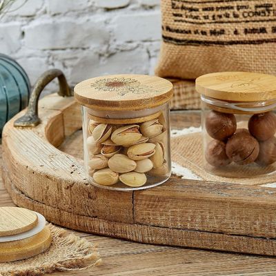 실리콘 밀폐 고리 가 있는 나무 평면 색의 대나무 잔 뚜??