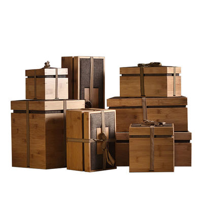 대나무 또는 맞춤형 목재 재료 매트 라미네이션 인쇄 gravure 로고 보석 선물 상자