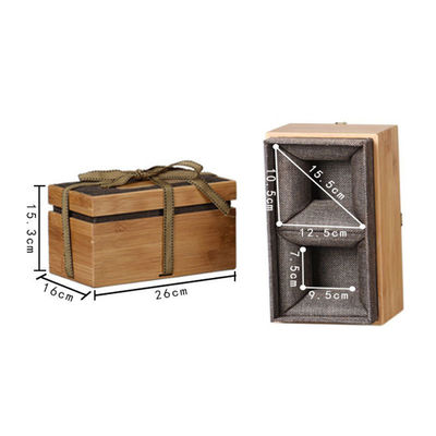 대나무 또는 맞춤형 목재 재료 매트 라미네이션 인쇄 gravure 로고 보석 선물 상자