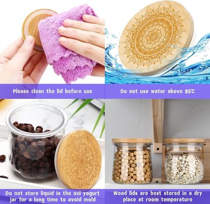 신선한 스타일 12 PC 목재 촛불 유리 요구르트 잔 뚜?? 가리 뚜??