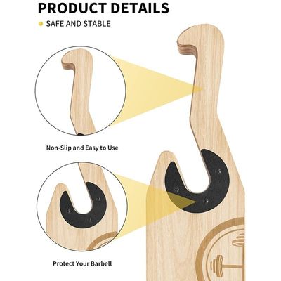 비 슬리프 핸들 목재 데드리프트 바벨 잭 웨이트 트레이닝 바 스탠드 사용자 정의 로고