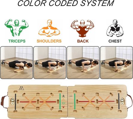 맞춤형 디자인 고형 목재 푸시업 보드 키트 플렛 바 저항 밴드 세트