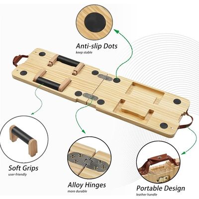 맞춤형 디자인 고형 목재 푸시업 보드 키트 플렛 바 저항 밴드 세트