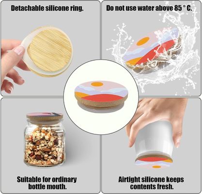 8 세리콘 봉인 반지, 맞춤형 크기의 다채로운 보호 패턴, 대나무 뚜??