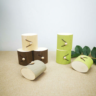 맞춤형 크기의 사각형 장식 빈 크리스마스 자연 비르크 나무 껍질 선물 포장 상자