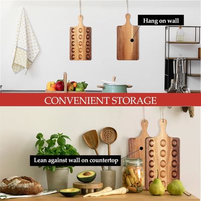 회전 가능한 목재 껍질 달걀 접시