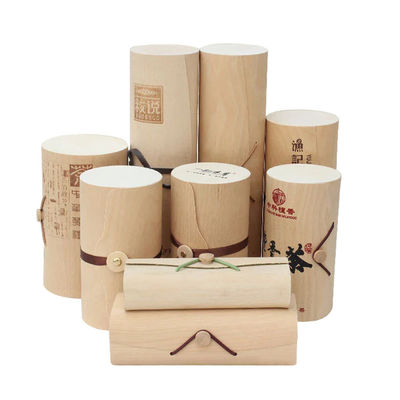 손으로 만든 버크 껍질 실린더 공예로 사용자 정의 크리에이티브 빈 나무 와인 상자