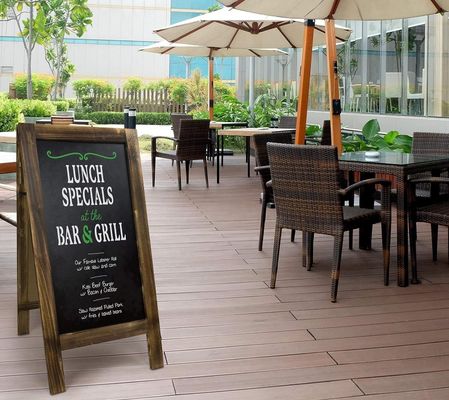 커피숍 및 레스토랑 메뉴를 위한 화려한 목재 쌍면 서있는 크레크보드