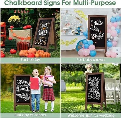 커피숍 및 레스토랑 메뉴를 위한 화려한 목재 쌍면 서있는 크레크보드