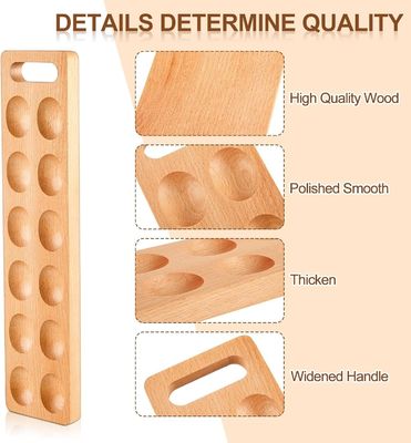 추수감사절 달걀 트레이 이 12개 구멍의 목재 접시장으로 공간을 절약하세요