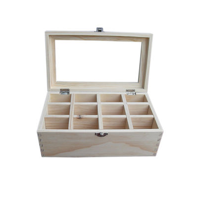 인쇄용 맑은 뚜?? 나무 차 보관 상자 레이저 조각 자연 친환경 디자인