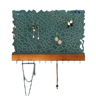 기능적인 디자인 목재 부동 선반 사용자 지정 로고를 위한 아크릴 귀걸이 디스플레이