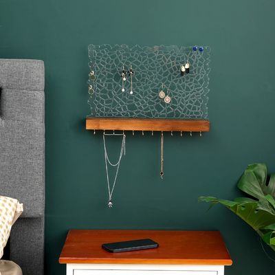 기능적인 디자인 목재 부동 선반 사용자 지정 로고를 위한 아크릴 귀걸이 디스플레이