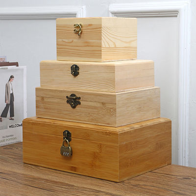 맞춤형 로고 허용 친환경 Bambu 직사각형 목재 13x9x5cm 저장 상자
