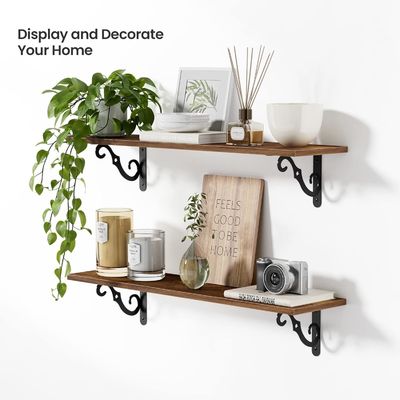 인기 디자인 가사 용품으로 2개의 나무로 만든 떠있는 선반의 컬러 세트