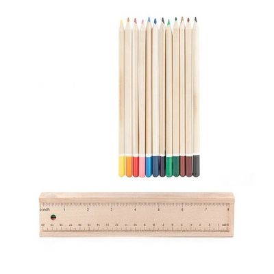 12 컬러 연필 학생 문구용 목재 연필 케이스 박스 주문 받아