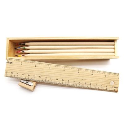 12 컬러 연필 학생 문구용 목재 연필 케이스 박스 주문 받아