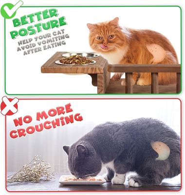 엉뚱한 바닥에 작별 인사를 해라 벽에 장착된 고양이의 먹이 선반