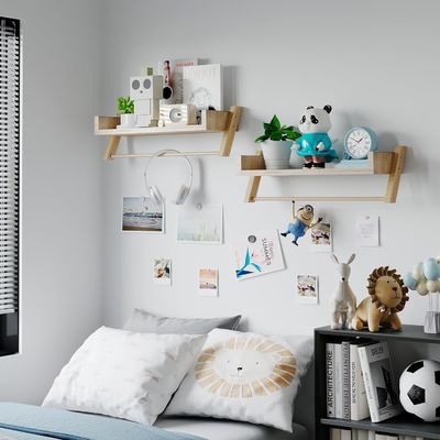 일반 가정 가구 화장실 선반 위 화장실 U 모양의 벽에 매달린 선반