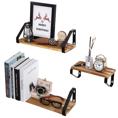 DIY 책 및 소규모 식물 조직을 위한 야생 나무 벽 셰프