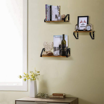 DIY 책 및 소규모 식물 조직을 위한 야생 나무 벽 셰프