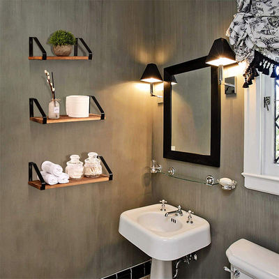 DIY 책 및 소규모 식물 조직을 위한 야생 나무 벽 셰프