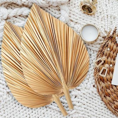 비탈룩스 로고 친환경 콤포스타블 핸드 4 PCS 대형 천연 금 건조한 팜 잎