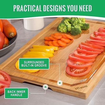 18 X 12 인치 주스 굴레 대나무 절단판 커스텀 로고 부엌용